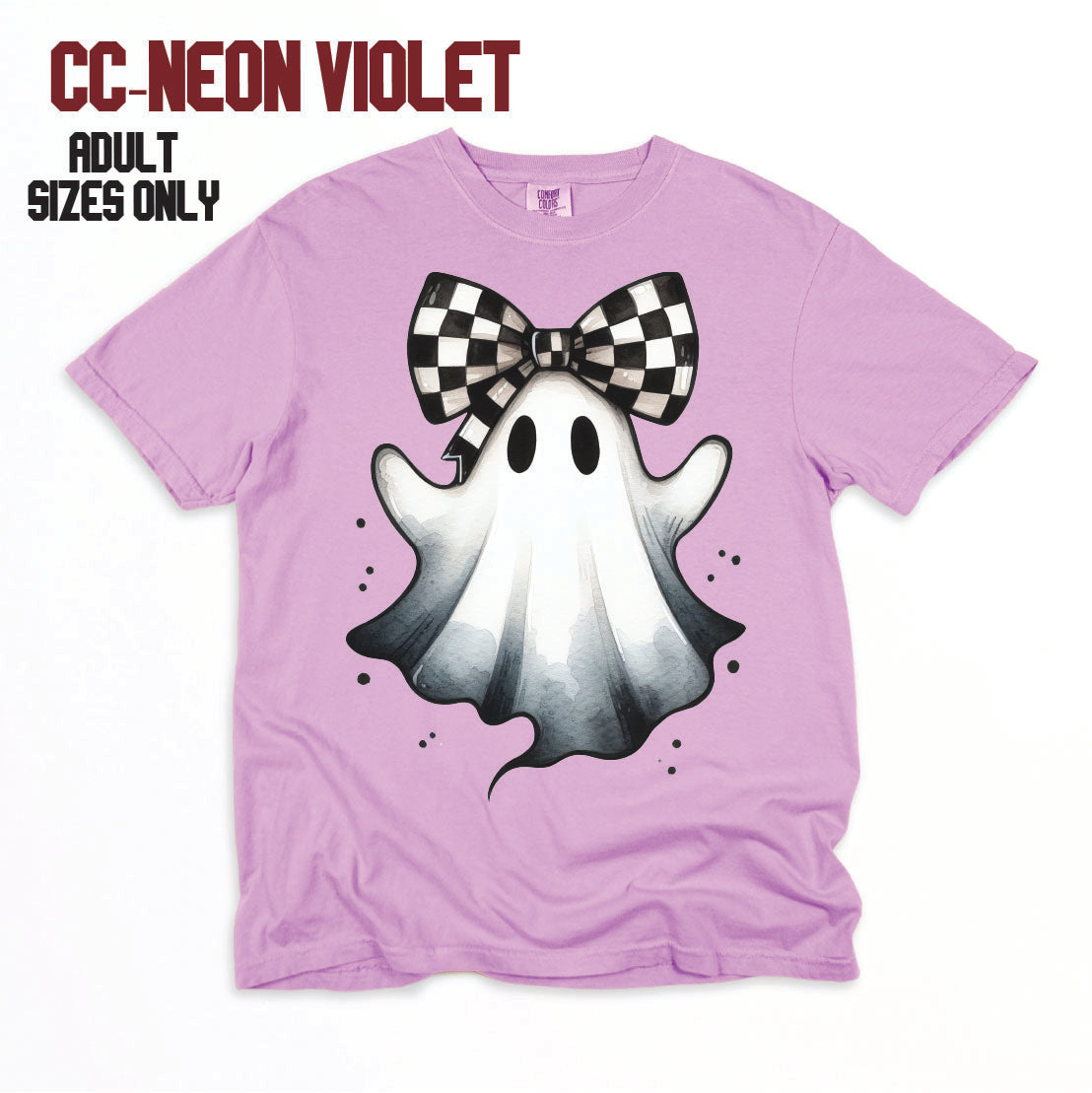Checkered Bow Ghostie Graphic T