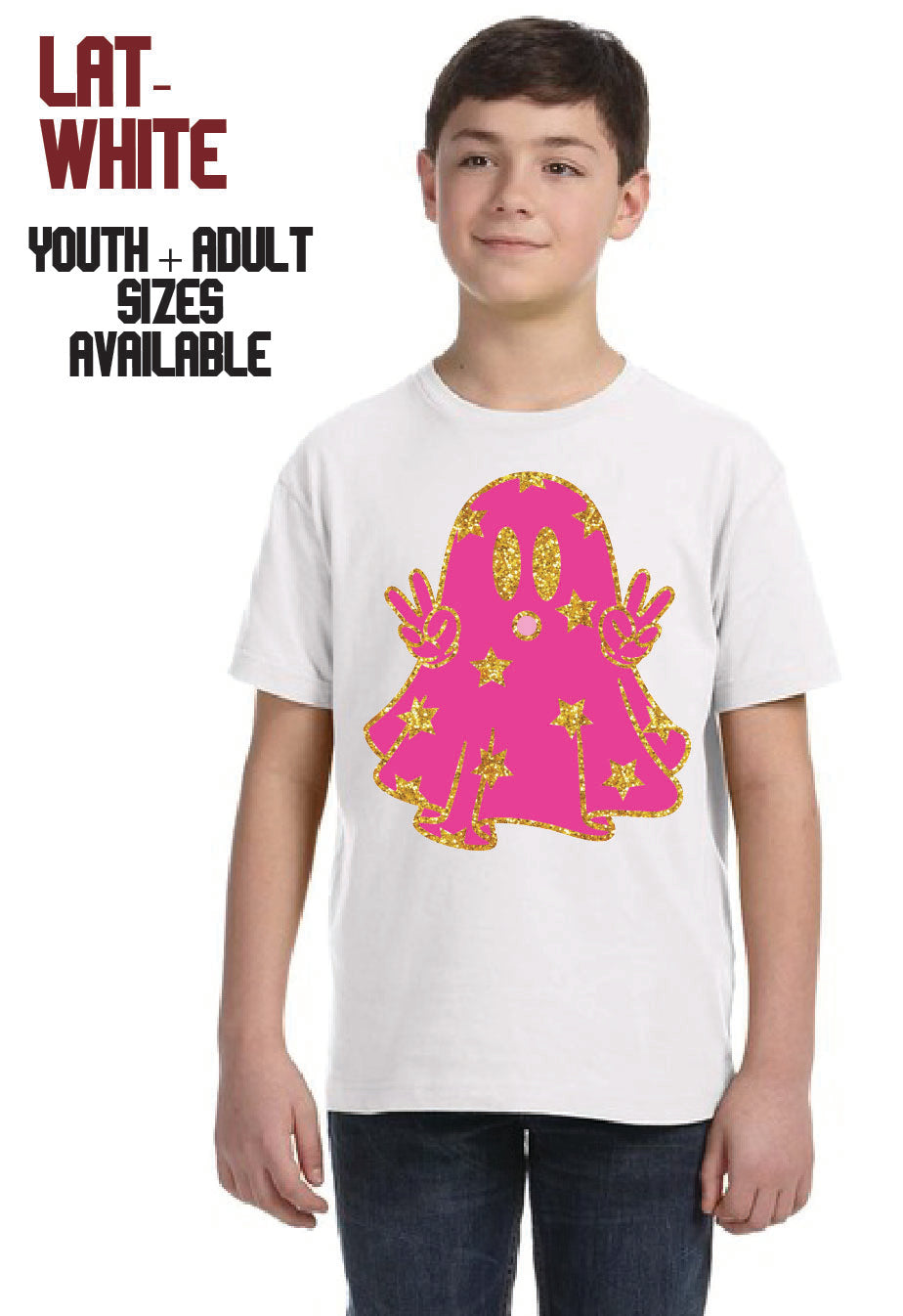 Gold Star Glitter Ghostie Graphic T