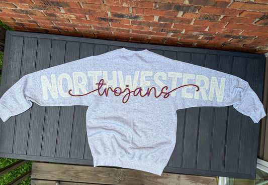 *CUTSOM* Big Back Crew Neck Sweatshirts