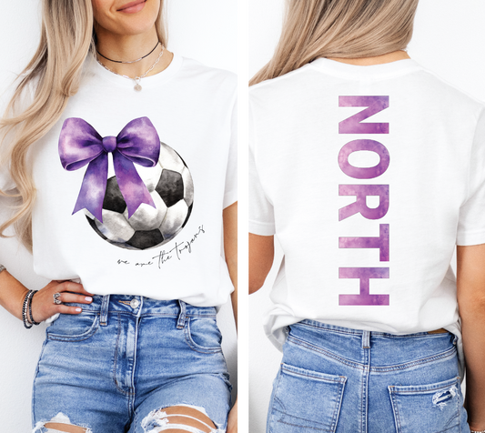 Watercolor Bow+Soccer T (Customizable)