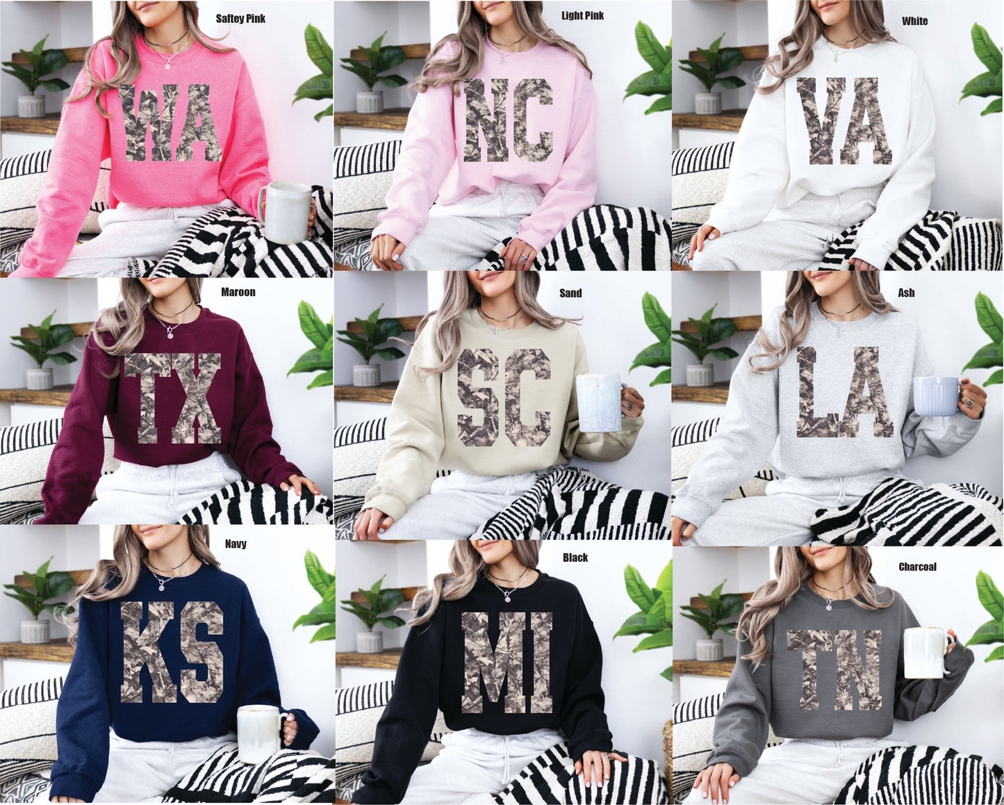 Camo State Crew Neck