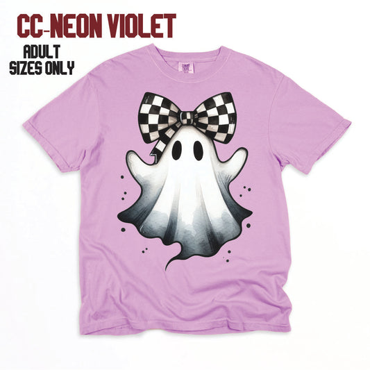 Checkered Bow Ghostie Graphic T