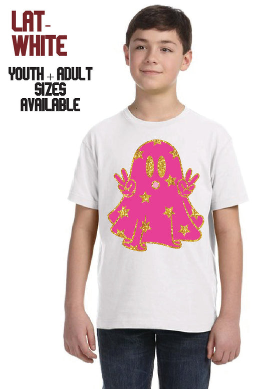 Gold Star Glitter Ghostie Graphic T